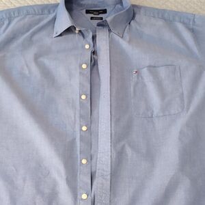 Tommy Hilfiger Men's Light Blue Button-Down XXL Shirt